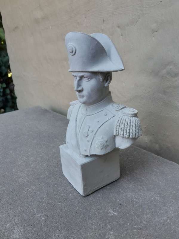 Small Concrete Napoleon Bust / door stopper