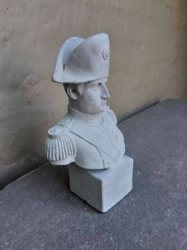 Small Concrete Napoleon Bust / door stopper