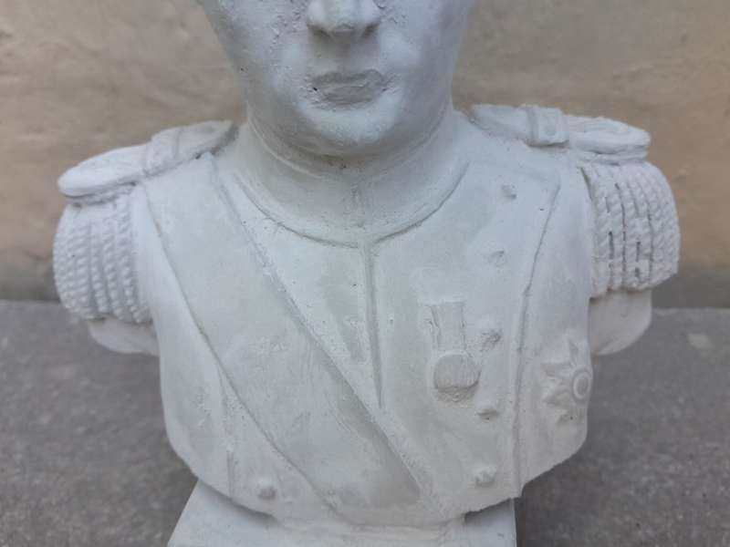 Small Concrete Napoleon Bust / door stopper