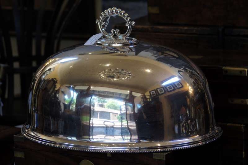 Rare silver plated food dome