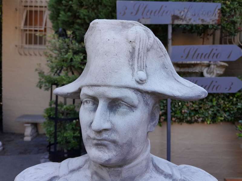 Large Concrete Napoleon Bust In Full Military Regalia