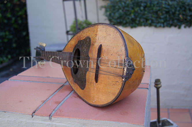 Antique Mandolin Encased in Perspex Box