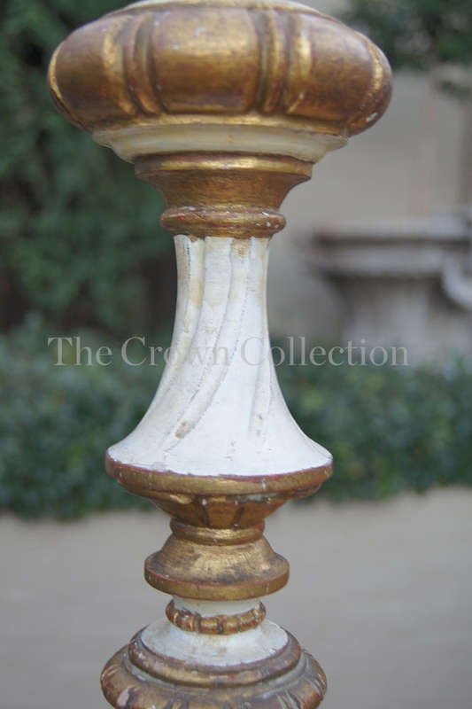 Pair Italian Wooden Gilt Lamps