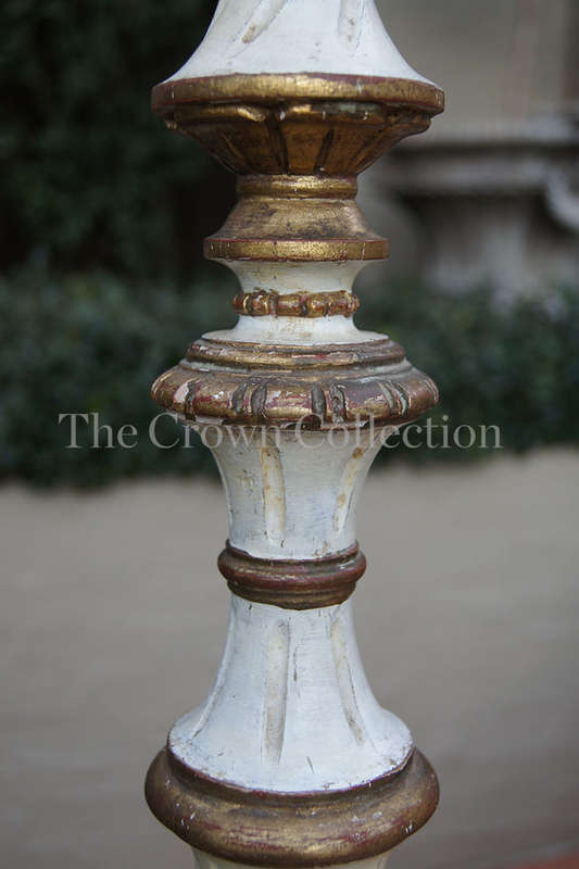 Pair Italian Wooden Gilt Lamps