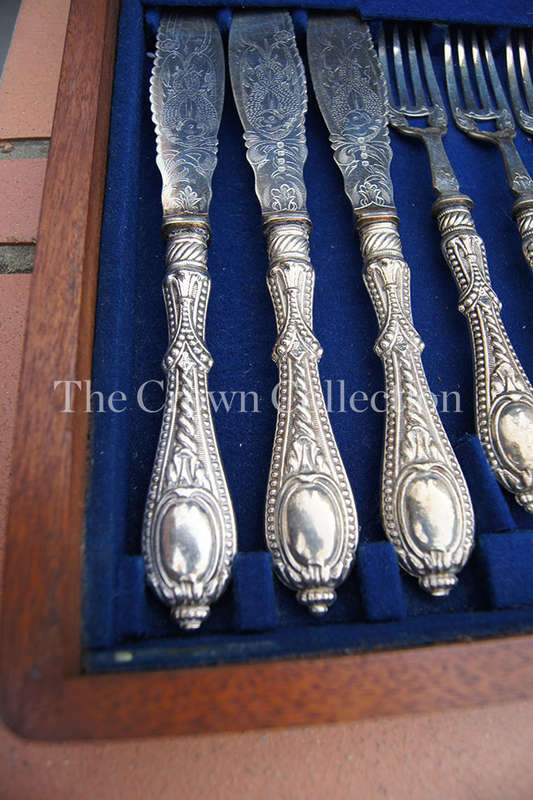 6 Place Boxed Fish Set. 6 place - 12 Piece.