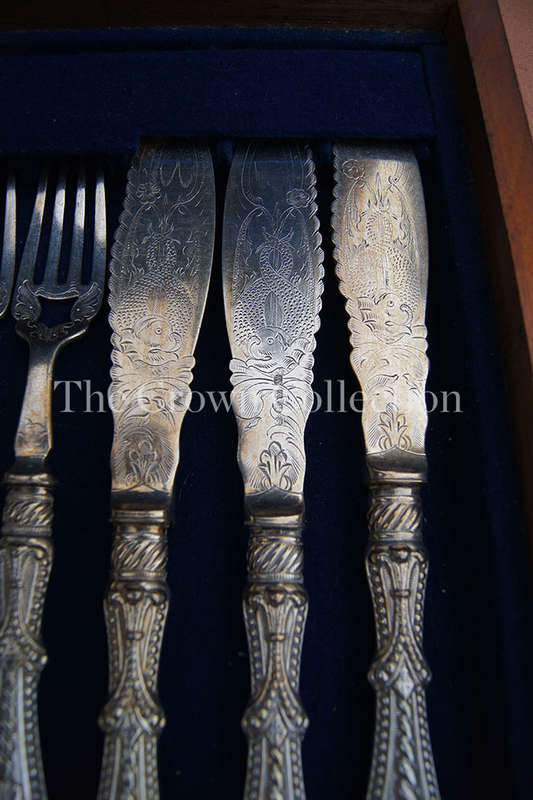 6 Place Boxed Fish Set. 6 place - 12 Piece.