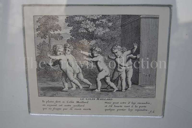 Pair Framed Cherub Prints