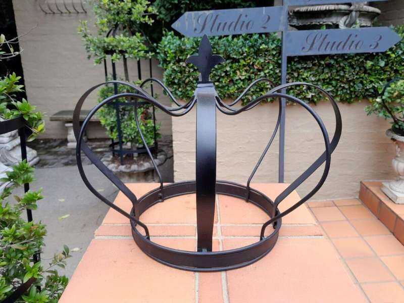 A Hand-Gilded Wrought Iron Decorative Crown