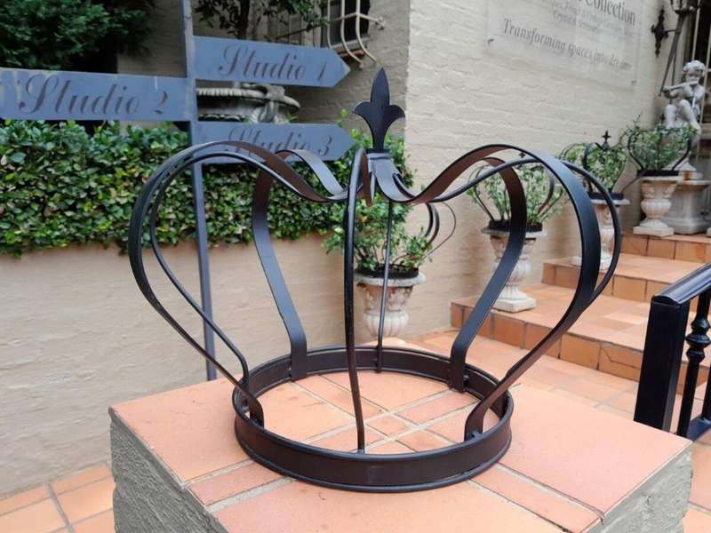 A Hand-Gilded Wrought Iron Decorative Crown