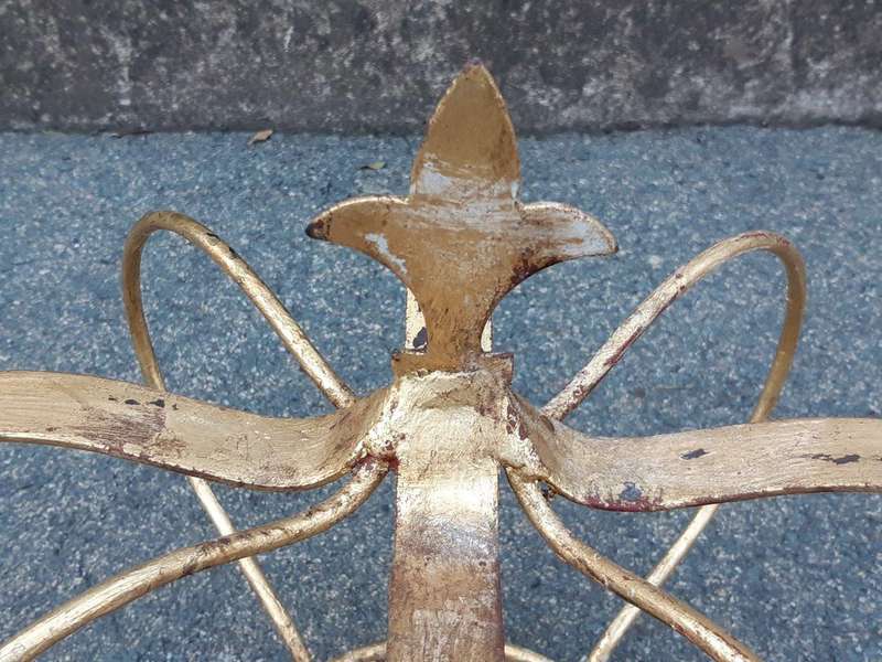 A Hand-Gilded Wrought Iron Decorative Crown