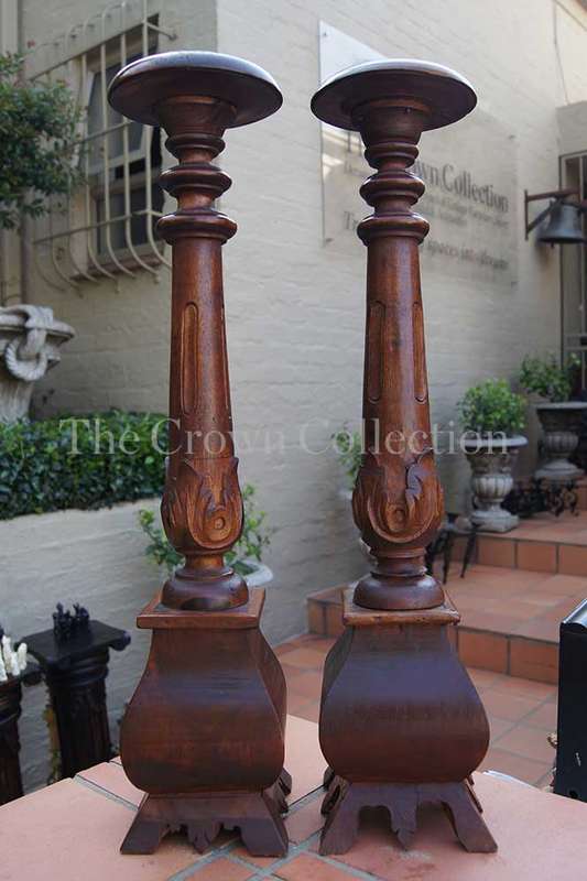 Pair Wooden Candlesticks