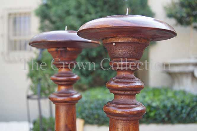 Pair Wooden Candlesticks