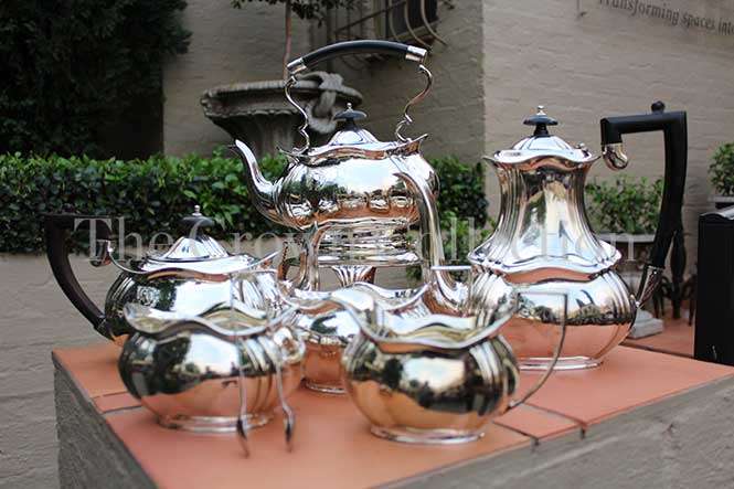 Set of 7 Sheffield Silver Plated Cameo Tea Service
