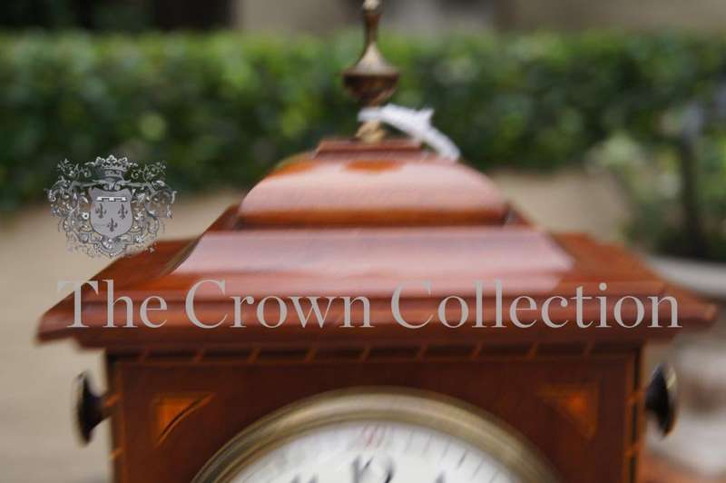 Edwardian Mahogany Inlaid Mantle Clock
