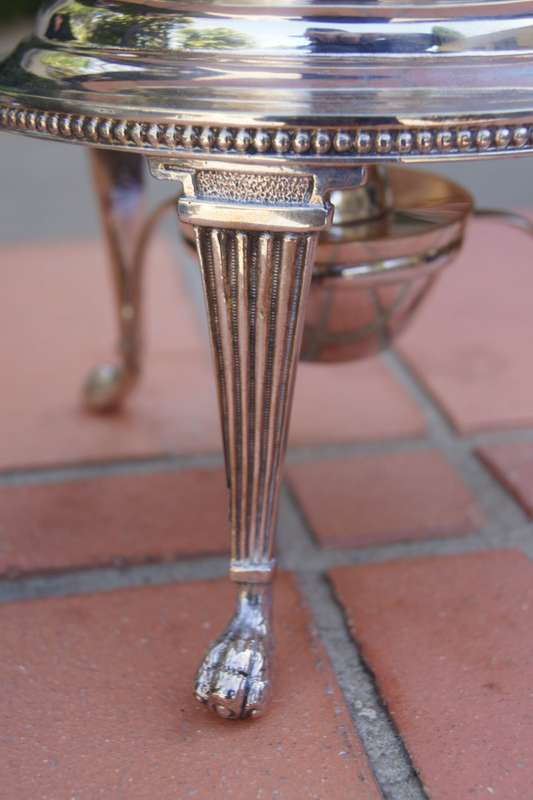 Edwardian Silver Plated Tea Kettle on Stand