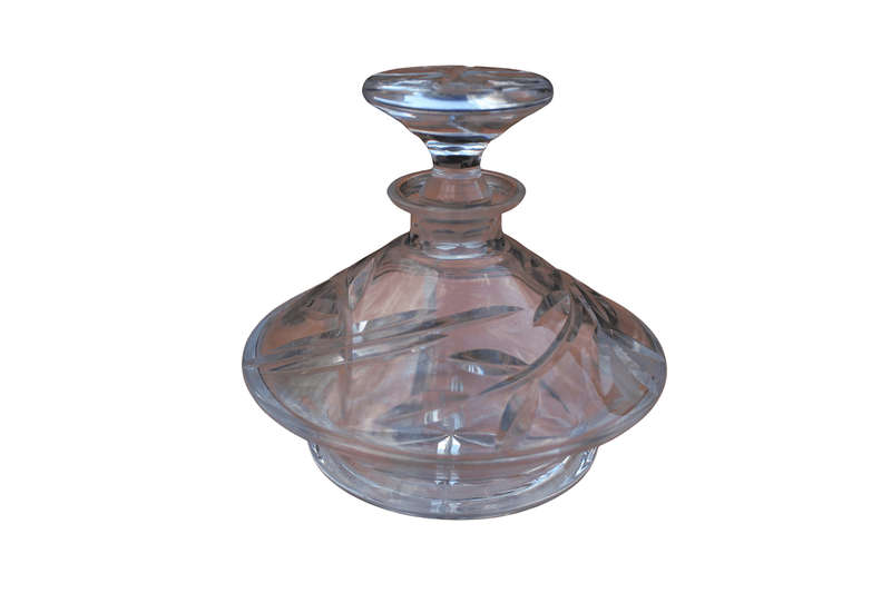Czechoslovakian Lead Crystal Perfume Bottle