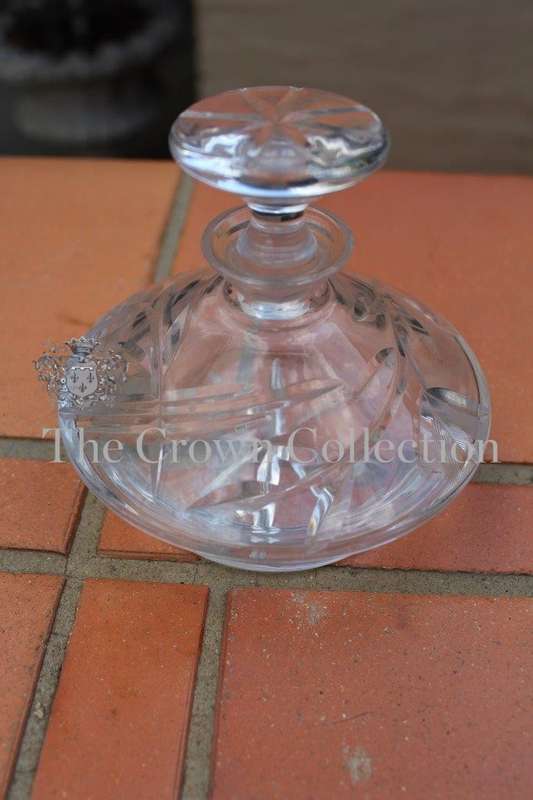 Czechoslovakian Lead Crystal Perfume Bottle