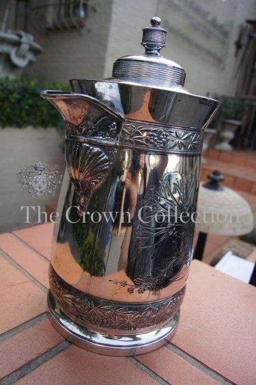 Simpson, Hall & Miller Ornate 1800 Silver Plate Water Pitcher