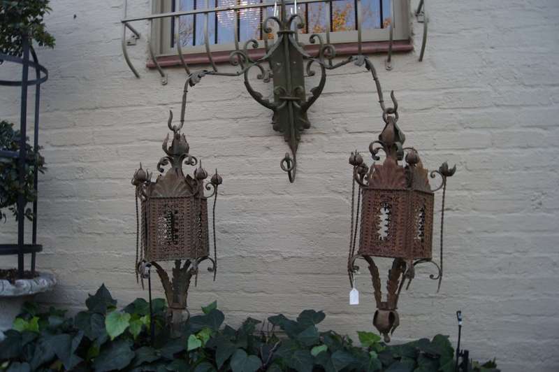 A decorative two arm wall light from a vineyard in the south of France. This piece has a good tim...