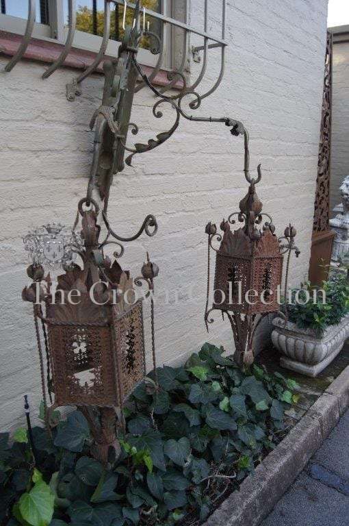 A decorative two arm wall light from a vineyard in the south of France. This piece has a good tim...