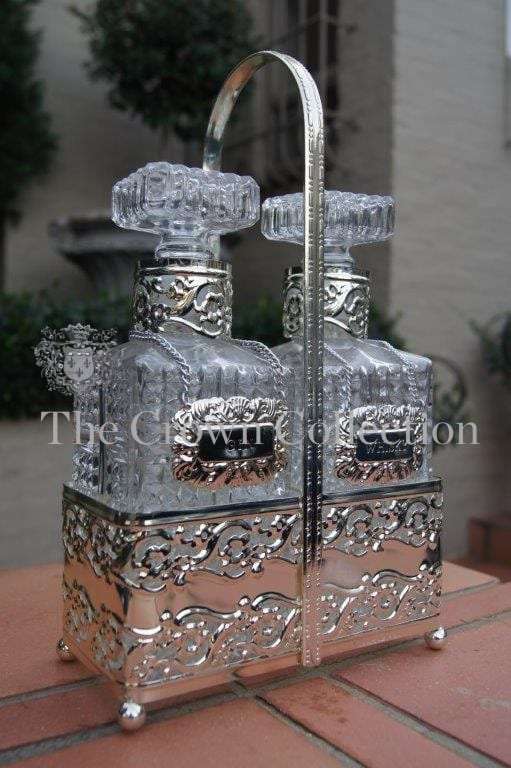 Vintage Silver Plated Tantalus (2 Decanter Set)