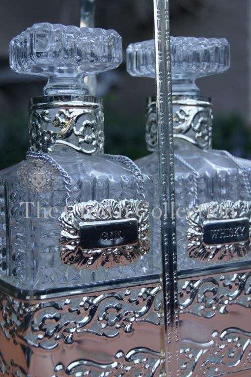 Vintage Silver Plated Tantalus (2 Decanter Set)