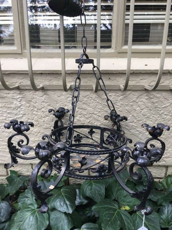 Wrought Iron Hanging Candelabra