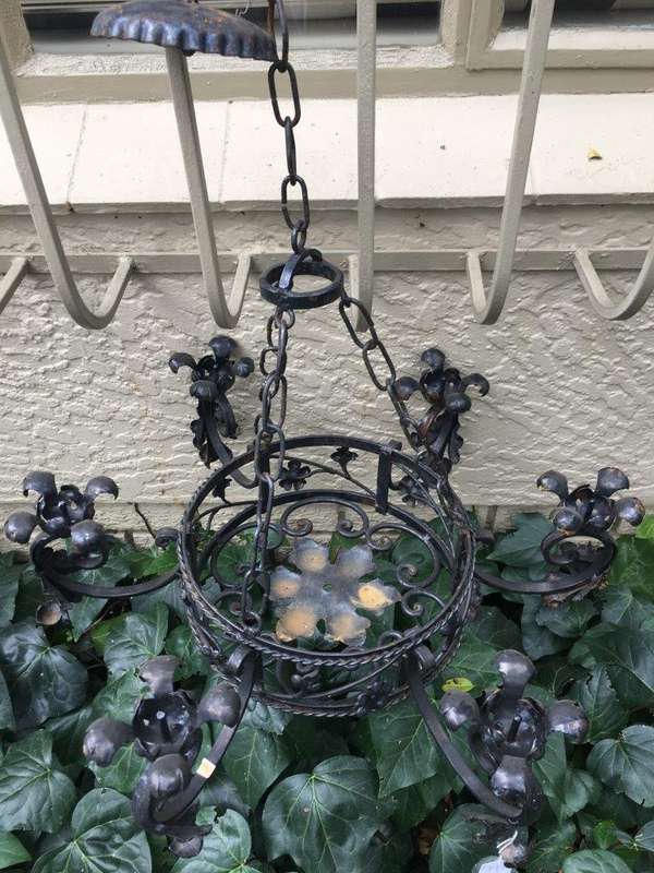 Wrought Iron Hanging Candelabra