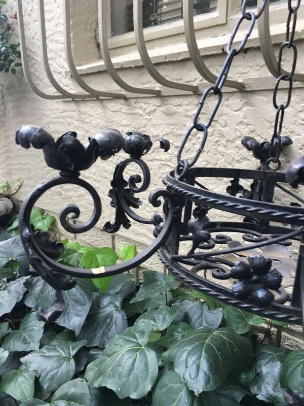 Wrought Iron Hanging Candelabra