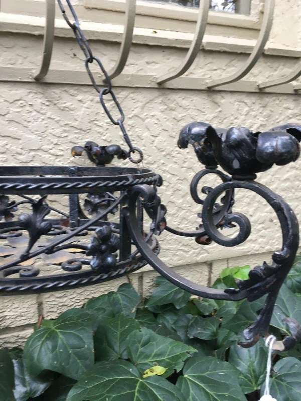 Wrought Iron Hanging Candelabra