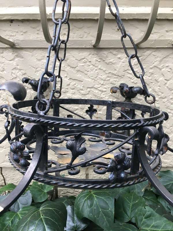 Wrought Iron Hanging Candelabra