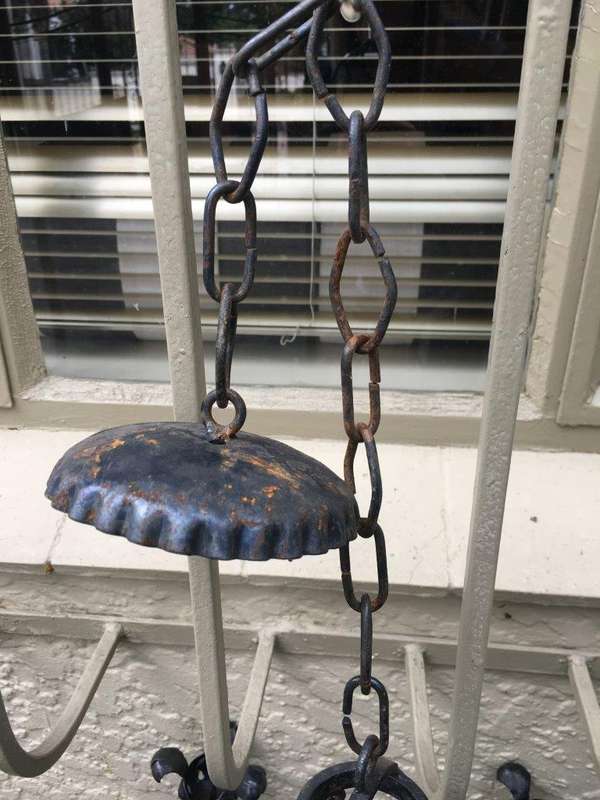 Wrought Iron Hanging Candelabra