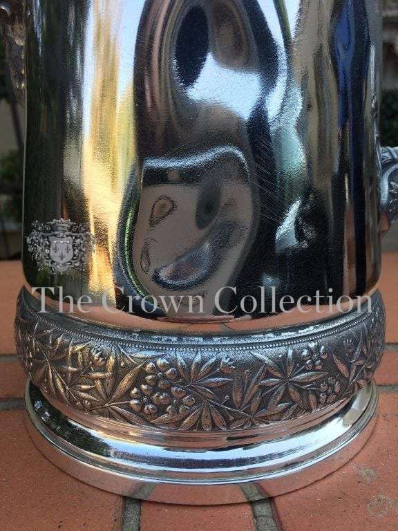 Antique Victorian Silver Plate Water Pitcher, circa mid 1800 (has dents and tarnished) - ND