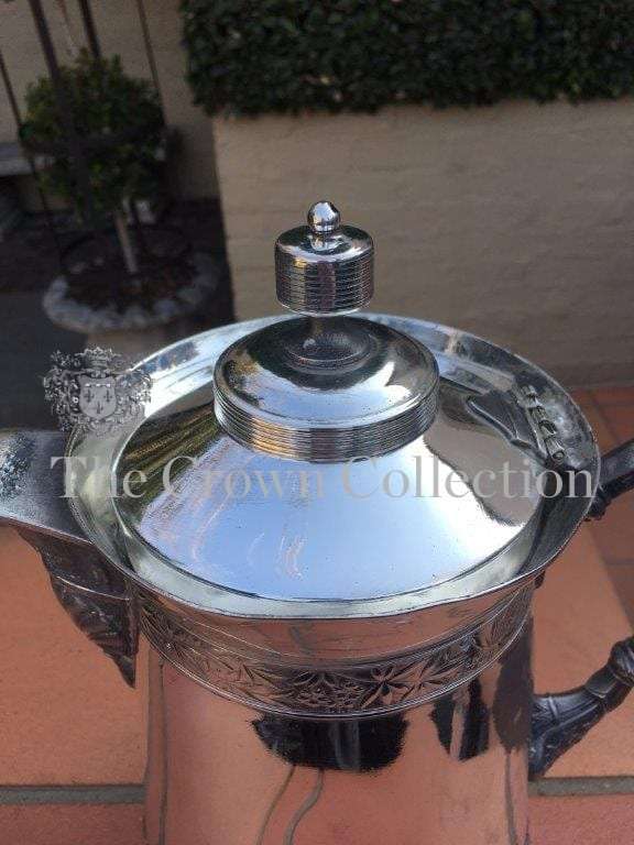 Antique Victorian Silver Plate Water Pitcher, circa mid 1800 (has dents and tarnished) - ND