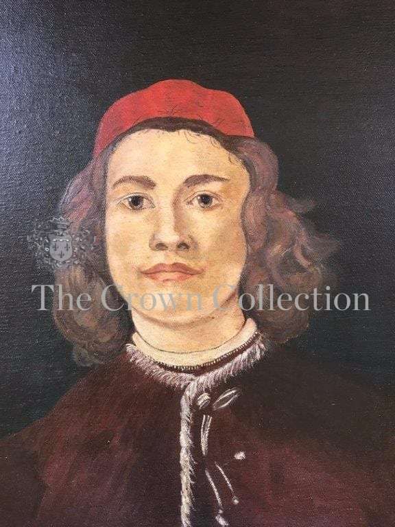 Oil Painting of a Portrait of a Young Man in a Red Cap redone by M. Honorot