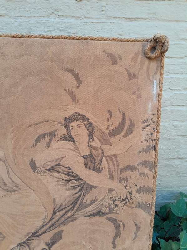 An Antique Tapestry of Aurora Leading the Carriage of Apollo Surrounded by Hours (after Reni) str...