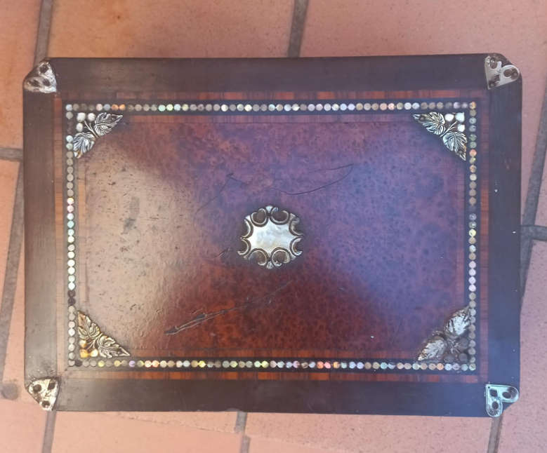 Mother of Pearl Burr Walnut Box