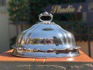 Antique Shefflied Plate Food Dome, A.B. Savory & Sons, London, Circa 1830