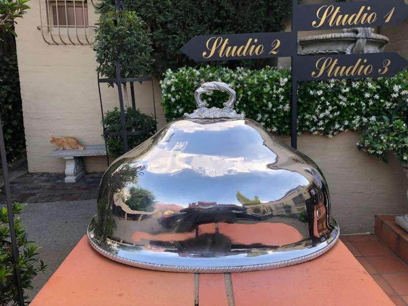 A silverplate Food Dome - ND