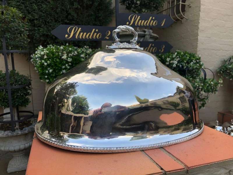 A silverplate Food Dome - ND