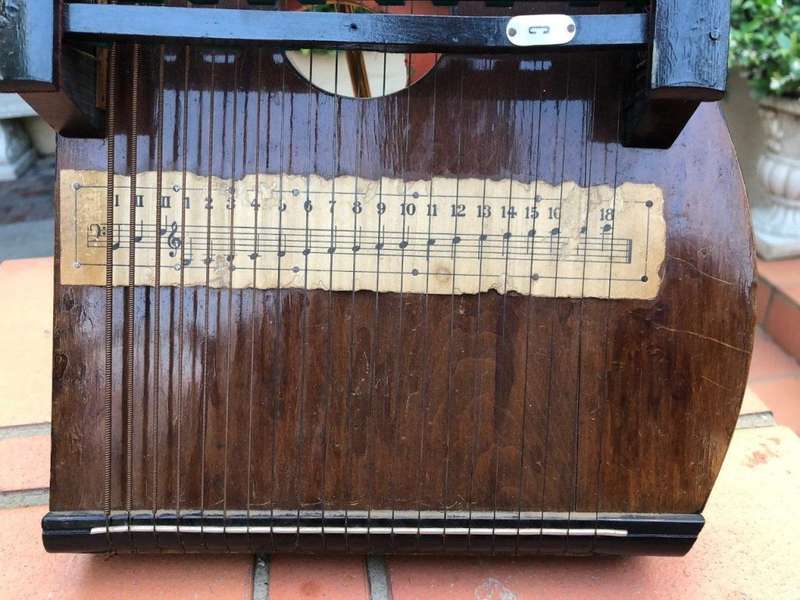An Autoharp by Charles Zimmerman Circa 1888 in Perspex Display Box