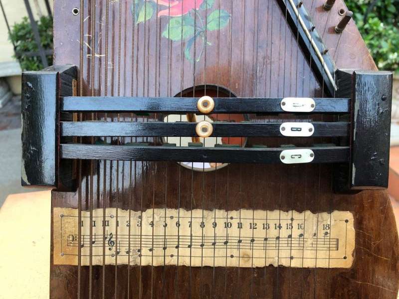 An Autoharp by Charles Zimmerman Circa 1888 in Perspex Display Box