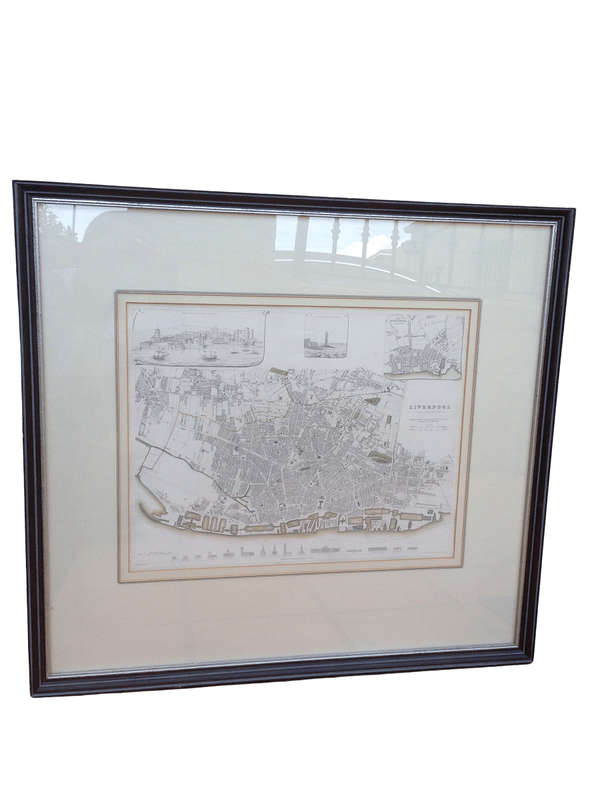 Antique Map of Liverpool by T Starling. Published under the Superintendence of the Society for t...