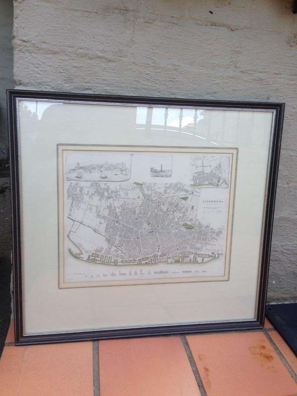 Antique Map of Liverpool by T Starling. Published under the Superintendence of the Society for t...