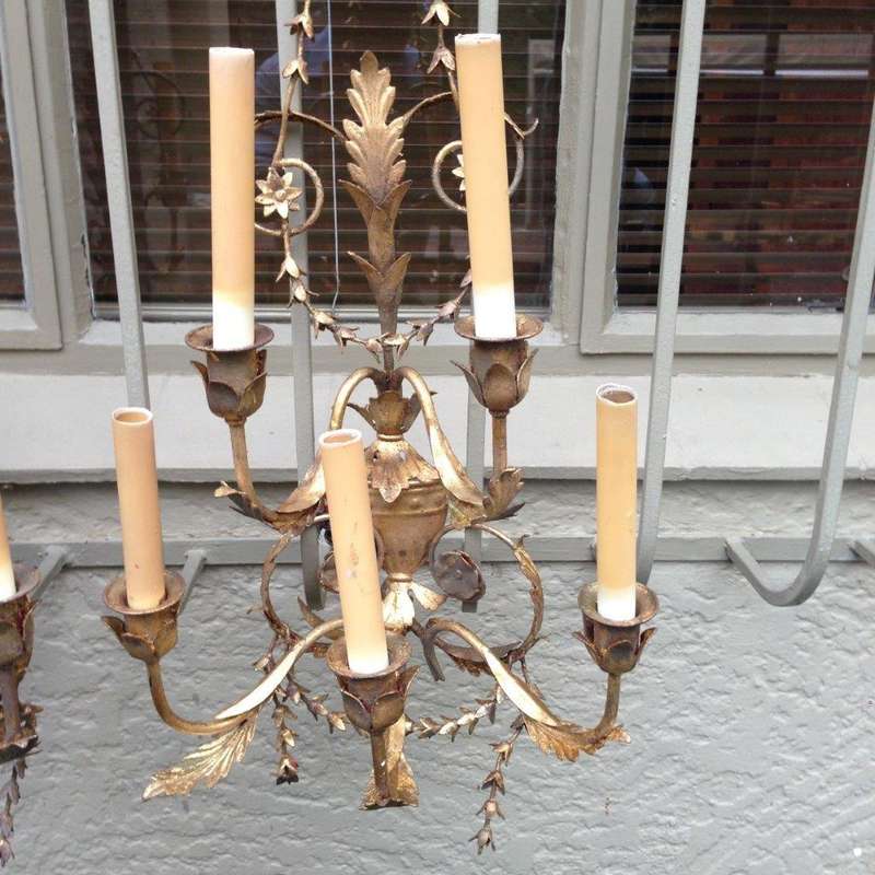 A pair of 18th Century style sconces (electrified)