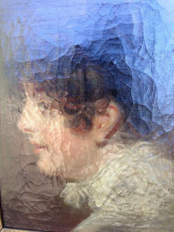 George Francis Joseph, Portrait Of Lady, Oil On Canvas, Artist's Name On The Back