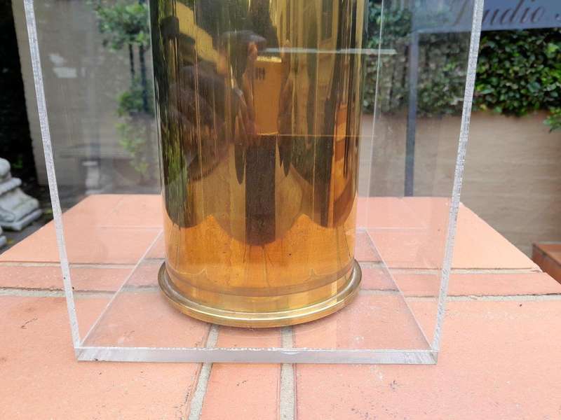 Large Brass Shell Casing In Perspex Display Box