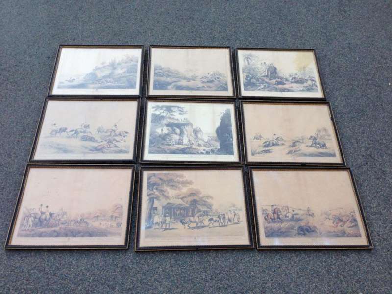 Set Of 11 Samuel Howitt And Captain Thomas Williamson Hand Coloured Etchings