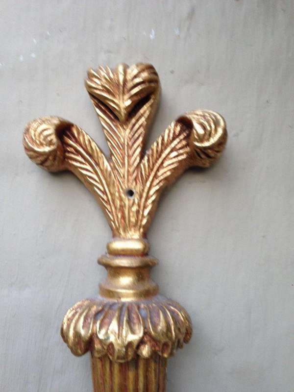 20th Century Carved Giltwood Double Arm Wall Sconces Ex Mount Nelson Hotel Cape Town (A few pairs...