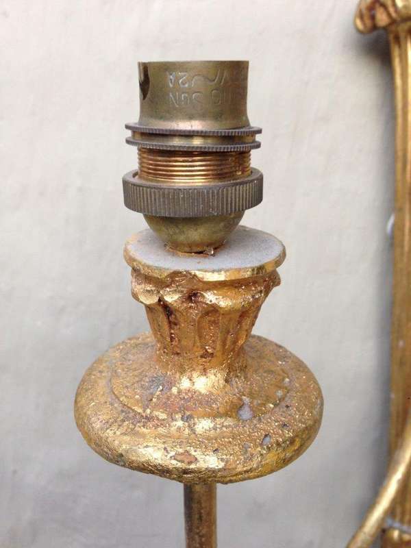 20th Century Carved Giltwood Double Arm Wall Sconces Ex Mount Nelson Hotel Cape Town (A few pairs...